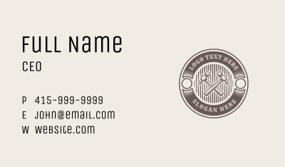Hipster Construction Hammer Business Card Image Preview