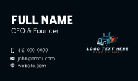 Logistics Flaming Truck Business Card Preview