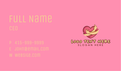 Hand Charity Heart Business Card Image Preview