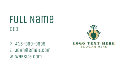 Garden Landscaping Shovel Business Card Image Preview