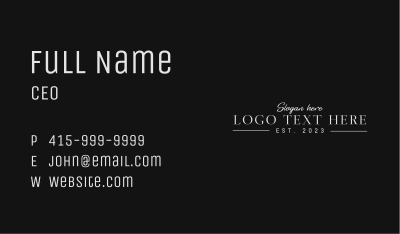 Luxury Brand Wordmark Business Card Image Preview