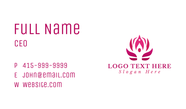 Lotus Yoga Pose Business Card Design Image Preview