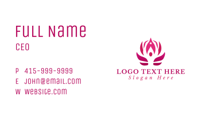 Lotus Yoga Pose Business Card