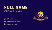 Volleyball Crown Championship Business Card Design