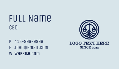 Law Firm Emblem Business Card