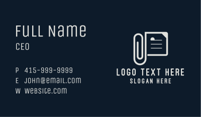 Office Paper Clip  Business Card Image Preview