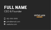 Handwritten Apparel Wordmark Business Card Image Preview