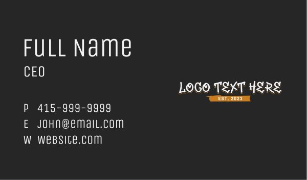 Handwritten Apparel Wordmark Business Card Design Image Preview