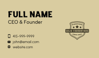 Shield Star Badge  Business Card Image Preview