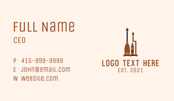 Ethnic Candle Holder  Business Card Design Image Preview
