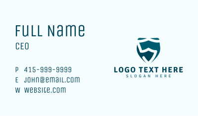 Tech Shield Letter S Business Card Image Preview