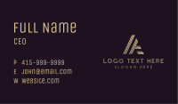 Golden Athletic Letter A Business Card Image Preview