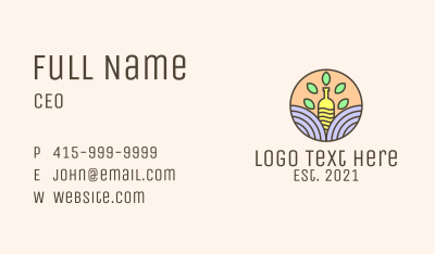 Organic Drink Bottle  Business Card Image Preview