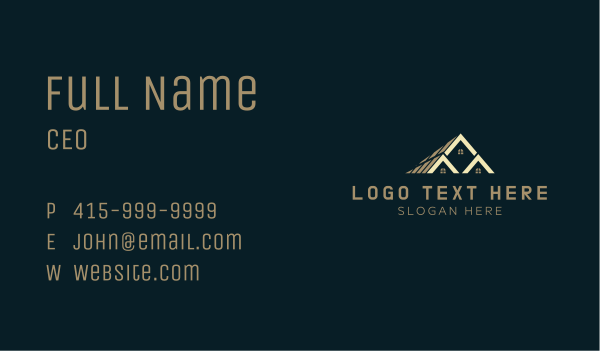 Residential House Roofing Business Card Design Image Preview