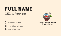 Fish Rice Bowl Food Business Card Design