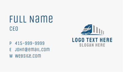 Truck Delivery Cargo Business Card Image Preview