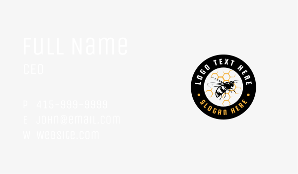 Bee Honeycomb Apiary Business Card Design Image Preview