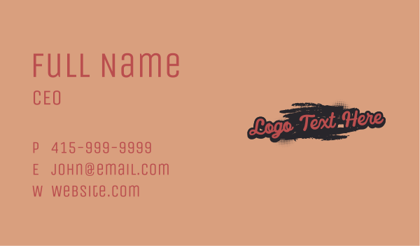 Paint Mural Wordmark Business Card Design Image Preview