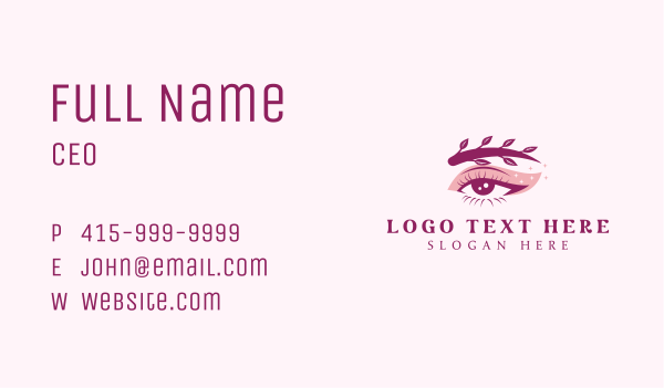 Natural Eyebrow Cosmetics Business Card Design Image Preview
