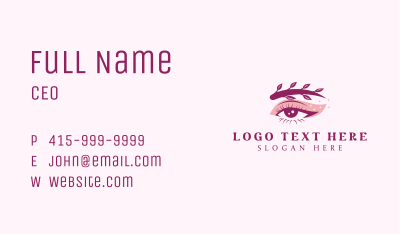 Natural Eyebrow Cosmetics Business Card Image Preview