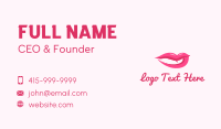 Sexy Pink Lips Business Card Preview