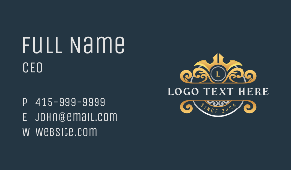  Premium Crown Crest Business Card Design Image Preview