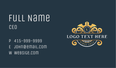  Premium Crown Crest Business Card Image Preview