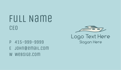 Wave Speedboat Business Card Image Preview