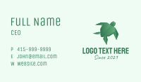 Green Turtle Origami  Business Card Image Preview