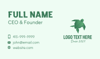 Green Turtle Origami  Business Card Image Preview