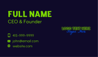 Disco Bar Neon Wordmark Business Card Image Preview