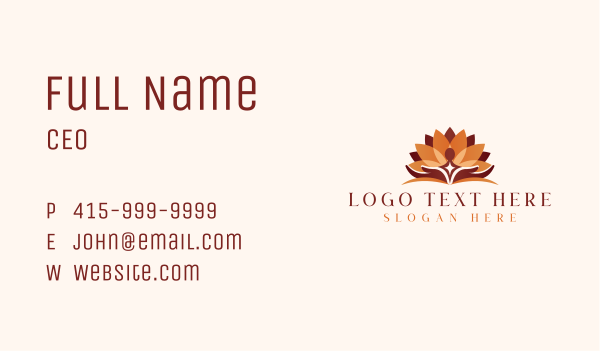 Lotus Hand Spa Business Card Design Image Preview