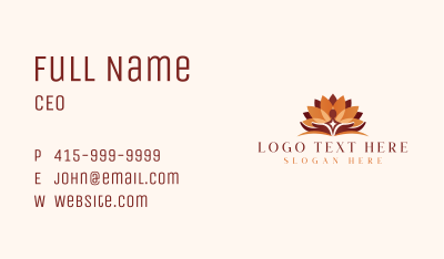 Lotus Hand Spa Business Card Image Preview