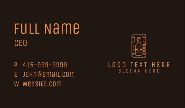 Rustic Beer Brewer Stamp Business Card Design Image Preview