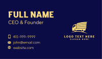 Yellow Delivery Truck Business Card Image Preview