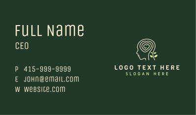 Mental Health Therapist Business Card Image Preview