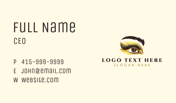 Beautiful Eyelashes Cosmetics Business Card Design Image Preview