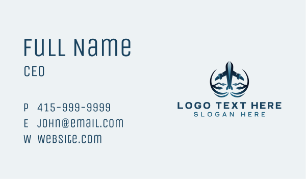 Travel Airplane Flight Business Card Design Image Preview