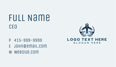 Travel Airplane Flight Business Card Image Preview