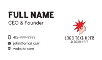 Spiky Mohawk Hairstyle  Business Card Preview