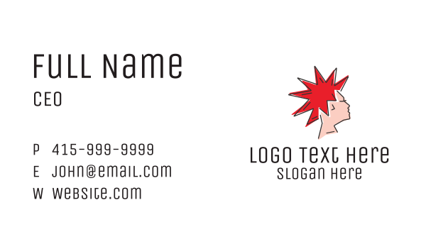 Spiky Mohawk Hairstyle  Business Card Design Image Preview