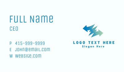 Gradient Electric Arrow Business Card Image Preview