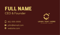 Golden Crypto Letter Q Business Card Image Preview