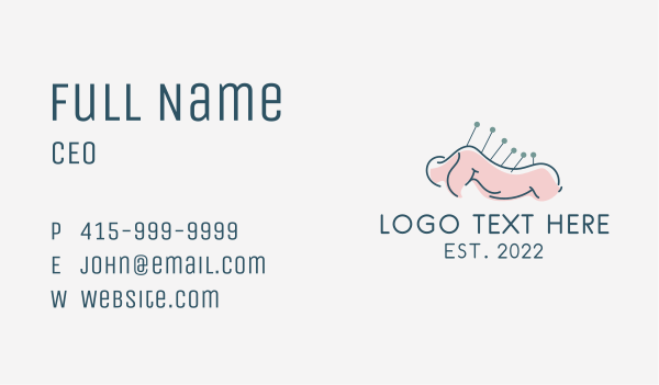 Traditional Acupuncture Medicine Business Card Design Image Preview