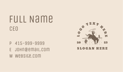 Cowboy Horse Western Business Card Image Preview