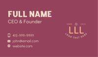 Classic Feminine Letter  Business Card Image Preview