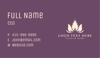 Elegant Lotus Spa Business Card Image Preview