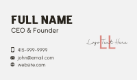 Feminine Script Lettermark Business Card Image Preview