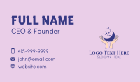 Star Moon Hands  Business Card Design