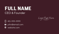 Classic Silver Wordmark Business Card Image Preview